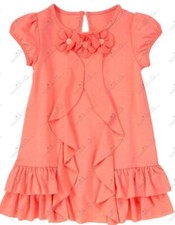 Gymboree Girls 2T Cherry Blossoms Ruffle Blossom Dress NWT Orange