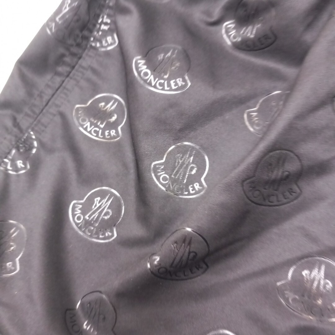 Moncler Swim Shorts Mens Size XXLarge Black Repeated Logo Elasticated