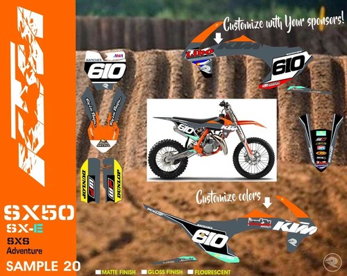 ktm sx50 sx 50 sx-e Full Custom Graphic Kit - Picture 9 of 11