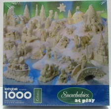 New Snowbabies at Play 1000 Piece Puzzle Springbok Hallmark Vintage Sealed NOS