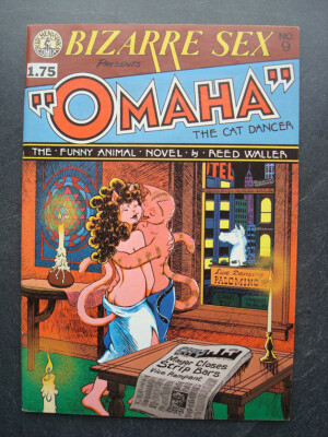 Bizarre Sxx #9, first full Omaha the Cat Dancer by Reed Waller 1981