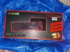 New Redragon S107 Gaming Keyboard, Mouse, Mousepad Combo Set