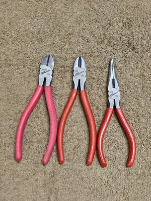 3 Pro America Diagonal Wire Cutter Side Cuts Needle Nose Pliers 5016 5004 5004SH
