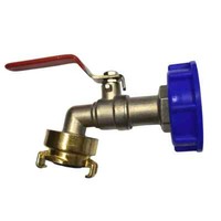 "1\" Ig Ibc Container S60 + Wasserhahn + 1 1/4\" Absperrhahn Anschluss Adapter"