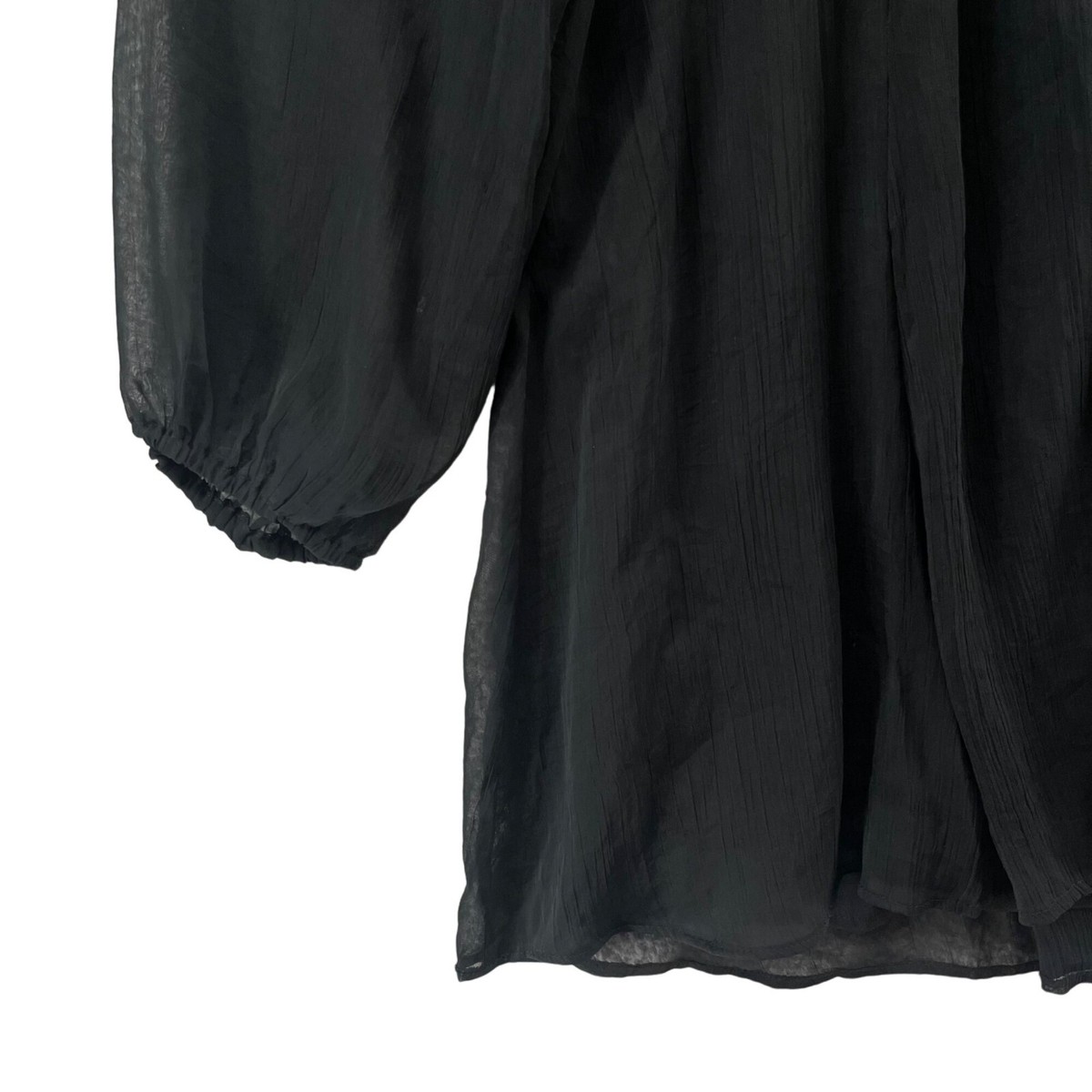 Mini Robe Soft Joie Taille XS – Noir Caviar, Col V, Passepoil Blanc – Occasion Très Bon état
