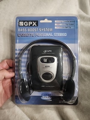 GPX Bass Boost System Cassette Player C3038 Personal Stereo Brand New Sealed 
