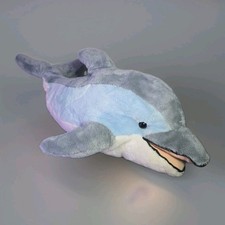 HTF 18" Toys R Us Animal Alley Plush Stuffed Blue Dolphin Toy Animal Vintage