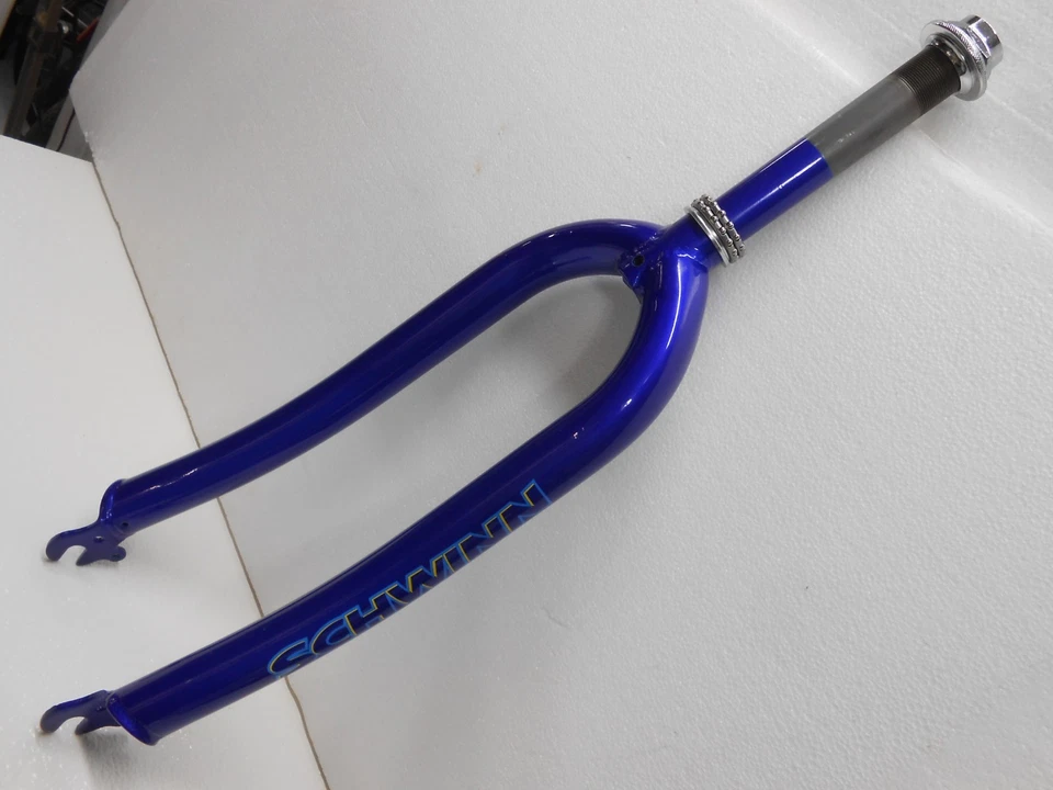 Schwinn Delmar Blue Cruiser Bike Fork 26" OEM with Bicycle Bearings & Top Nut 1" - Image 3 of 4