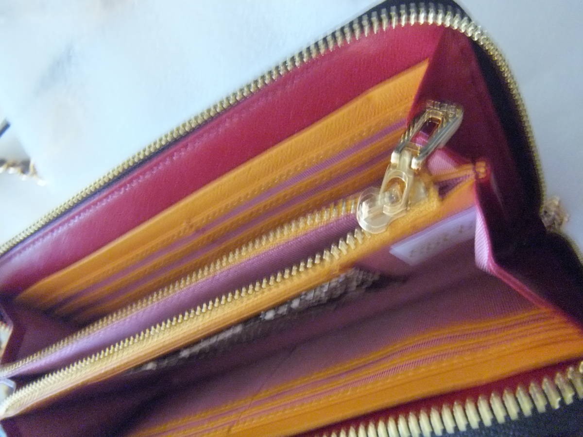 COCOCELUX GOLD Wallet Python Bordeaux Hand Should… - image 6