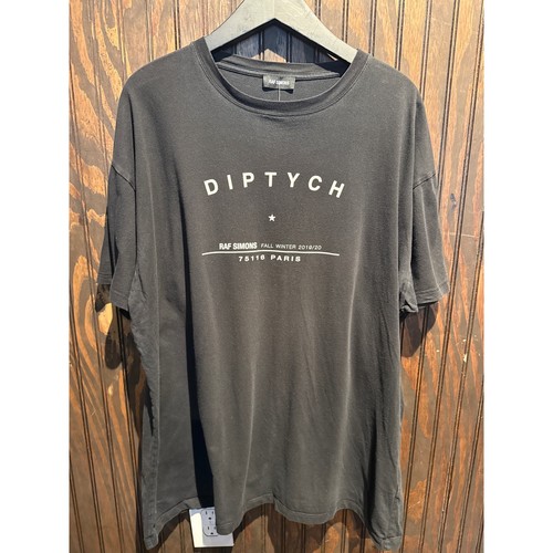 Raf Simons, Raf Simons Diptych Paris FW19 Black Graphic T-Shirt Oversized Mens XL