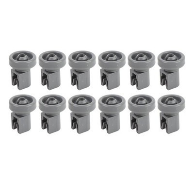 12x Dishwasher Wheels Lower Dishrack Roller Kit High Strength Sturdy PP Flex SET