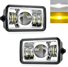 60W White Amber LED Fog Lights for 2015-2020 Ford F150  Front Bumper Fog Light