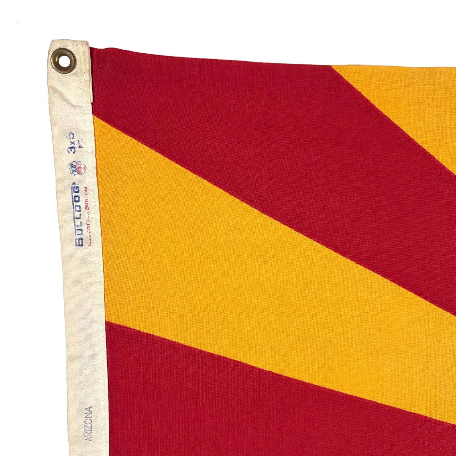 Vintage Cotton Arizona State Flag Old Cloth Star USA Printed Textile Art