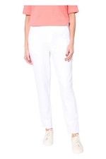 Denim  Co. Women's Active French Terry Tapered Ankle Pant White