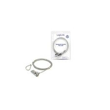 LogiLink Notebookschloss Zahlenschloss 1,5 m Stahlseil Silber NBS002