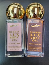 Orchid Shimmer Lux Body Oil Set 2 Vanilla Cake  Creme Brulee Glow