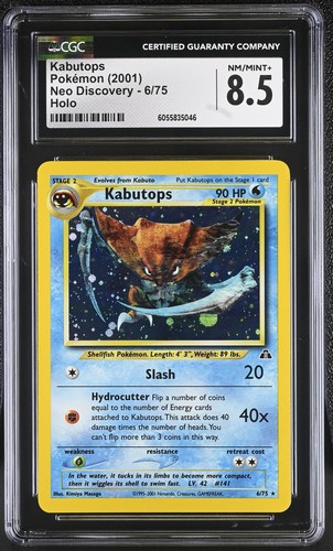 Carte Pokemon PSA CGC 8.5 Kabutops 2001 Néo Découverte 6/75 Holo