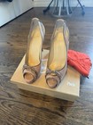 Christian Louboutin - Nude Colbina 120 Patent Zipper Platform Stiletto  Size 40 — photo 1