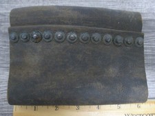 ANTIQUE FIREMAN LEATHER RIVETED FIRE HOSE - 6" SECTION