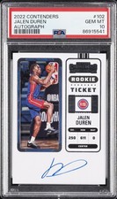 2022 CONTENDERS AUTO #102 JALEN DUREN PSA 10