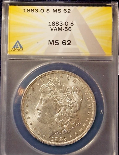 1883-O   MORGAN DOLLAR  *WHITE*   MS-62   VAM-56