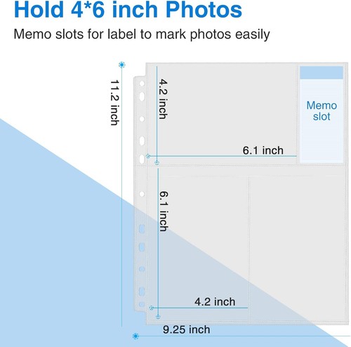 Clear Acid-Free 4x6 Photo Protectors - 30 Packs for Ultimate Organization - Bild 4 von 9