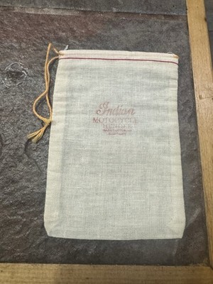Early Vintage Hendee Indian Motorcycle Advertising Parts Bag