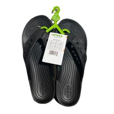 Crocs Women s size 8 Laser II Black Flip Flops. NWT.