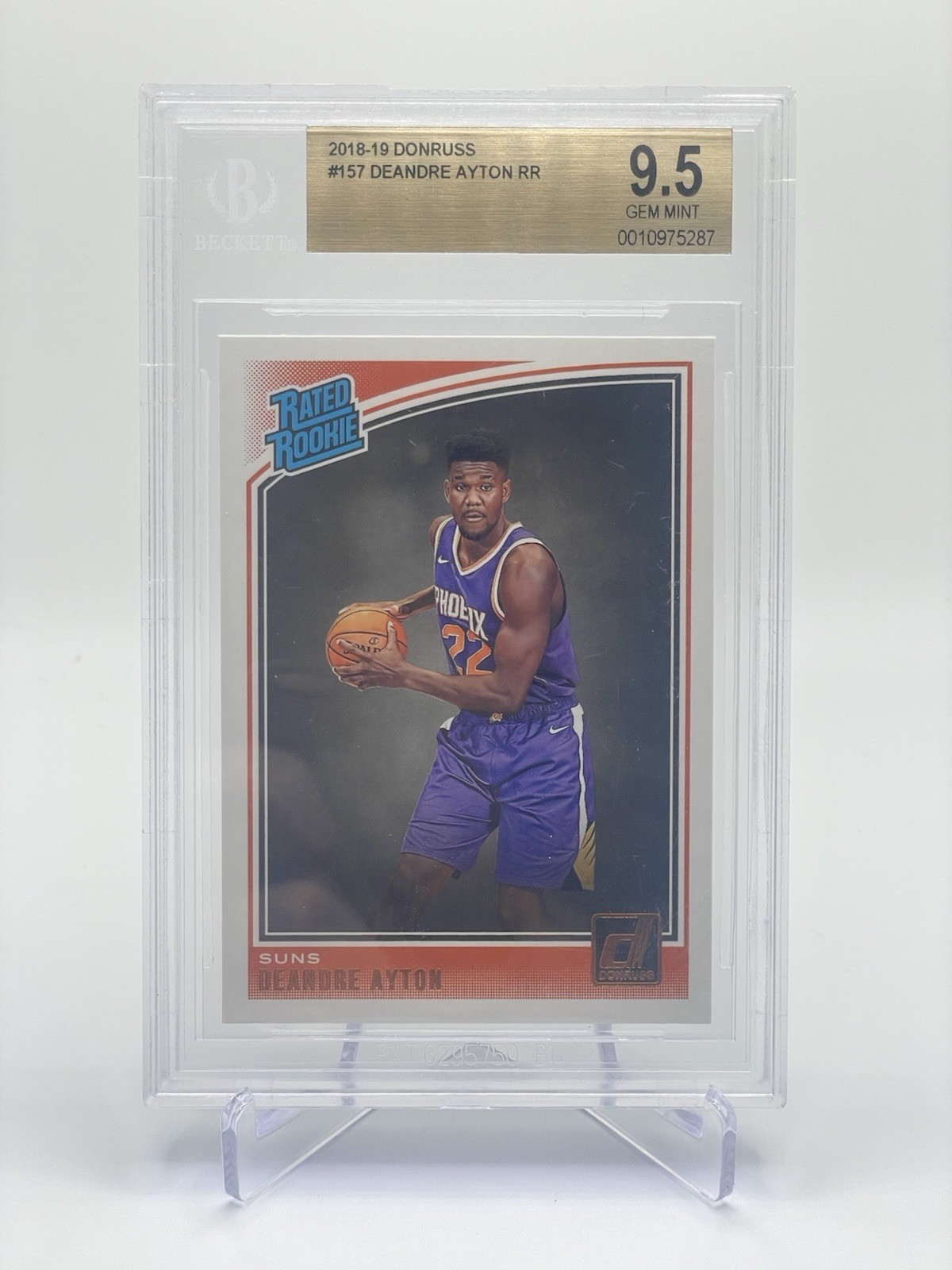 2018-19 Donruss Optic DeAndre Ayton Rated Rookie #157 BGS 9.5 SUNS