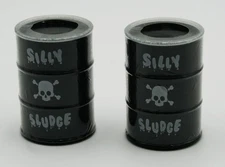 Lot 2 Silly Sludge Slime 4.23oz TOXIC BLACK 1/10 Scale Barrel Drum JARU Mad Lab