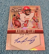 2015 Prizm Draft Picks Kaelin Clay Utah Silver Rookie Autograph #249 (3)