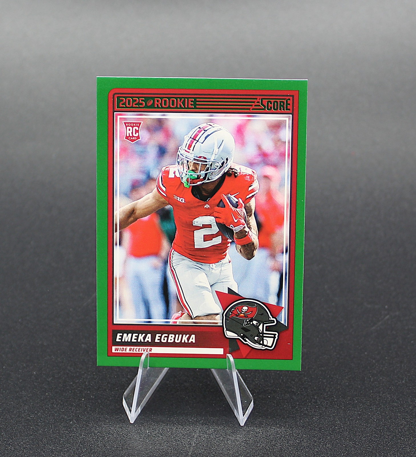 2025 Score Emeka Egbuka 2 Green Parallel Rookie Card RC Tampa Bay Bucaneers