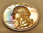 1960  Proof Quarter 90% Silver MONSTER  RARE BLUE  TONING  #506 ~ 7