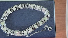 Vintage Forstner Charm Bracelet Sterling Hearts Stunning 