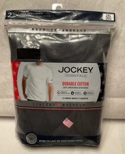 NWT MENS JOCKEY CREW NECK T-SHIRTS LIMITED EDITION Black 2-pack 2XL 2EG