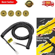 Durable 1.4FT Coiled Telephone Cord - 8FT Max Stretch, 2 Pack for Landlines