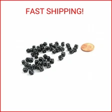 Koplow Games 50 Six Sided D6 5mm .197 Inch Die Small Tiny Mini Miniature Black D