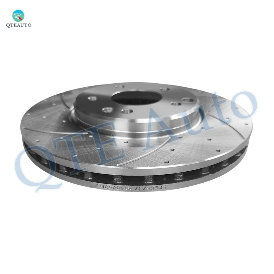 Front 300mm Drilled Slotted Brake Rotors For 1998 1999 Mercedes-Benz E300 Base - Image 3 of 4