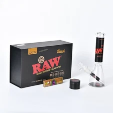 8" - RAW - Heavy Glass - Water Pipe Bong Hookah Gift Set + Extras