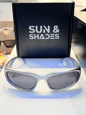 Silver Futuristic Shield - Style Sunglasses