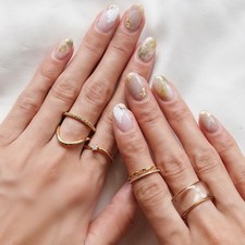 Curved Rhinestone Ring