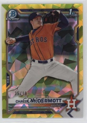 2021 Bowman Chrome Draft Sapphire Yellow 35/99 Chayce McDermott #BDC-13 0e3u