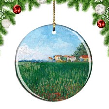 Van Gogh Field With Poppies Painting Christmas ornament city travel souvenir