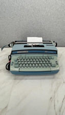 Vintage Electric Typewriter Smith Corona Coronet Robin's Egg Blue Cartridge MCM thumbnail