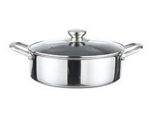 Bräter 18/10 Edelstahl Antihaft Wabenstruktur Koch-Topf Induktion Ø32cm 6,5 L