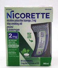 Nicorette Mini 81 Lozenges Mint 2mg EXP 06/2026