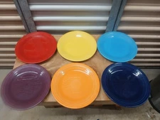 Fiestaware Dinner Plates 10 1/2" Fiesta Homer Laughlin HLC Multi Colors Set Of 6