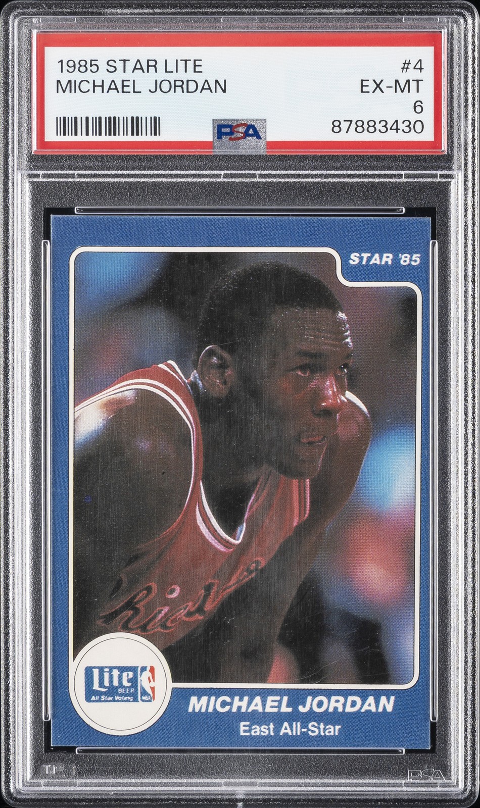 1985 STAR LITE #4 MICHAEL JORDAN PSA 6