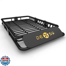 DEXSO 64" x 39" Universal Roof Rack Basket, 200 Lbs Capacity Rooftop Cargo Ca