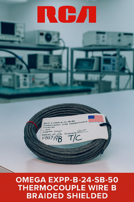 Omega EXPP-B-24-SB-50 Thermocouple Wire Type B, 50ft Braided Shielded - NOS
